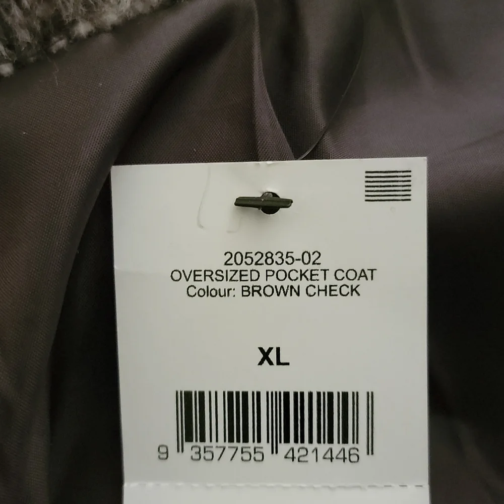 Cotton On Plaid One Button Coat‎ Size XL